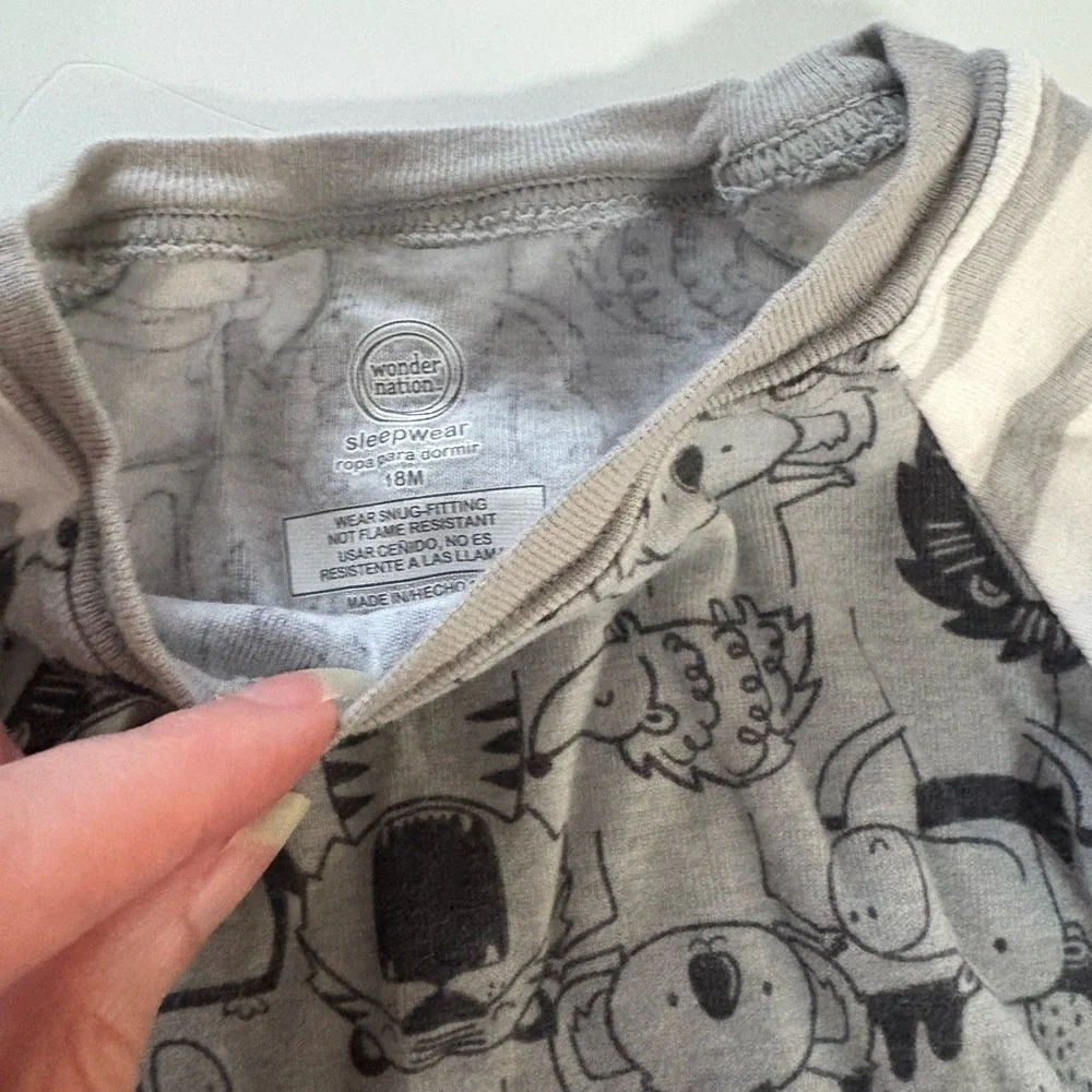Wonder nation animal toddler cotton pjs 18m